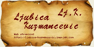 Ljubica Kuzmančević vizit kartica